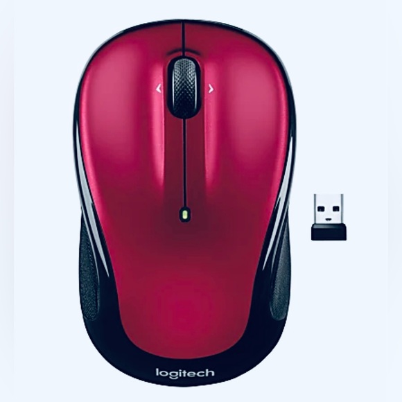 Logitech Burgundy Wireless Mouse M235 - Picture 1 of 4